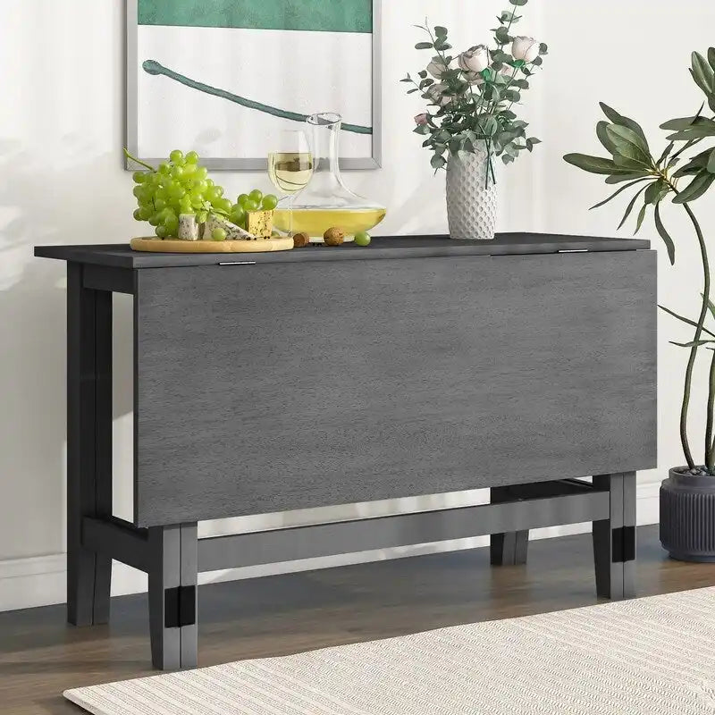 Mesa de comedor extensible con ala abatible para 4 personas