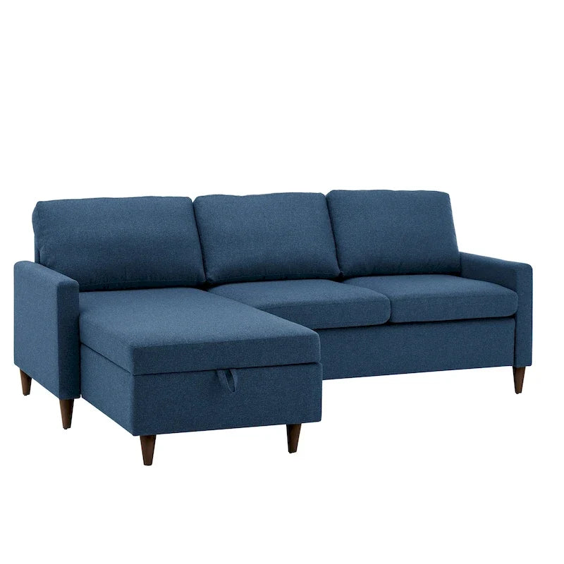 Sofá seccional en L con chaise reversible y almacenamiento oculto